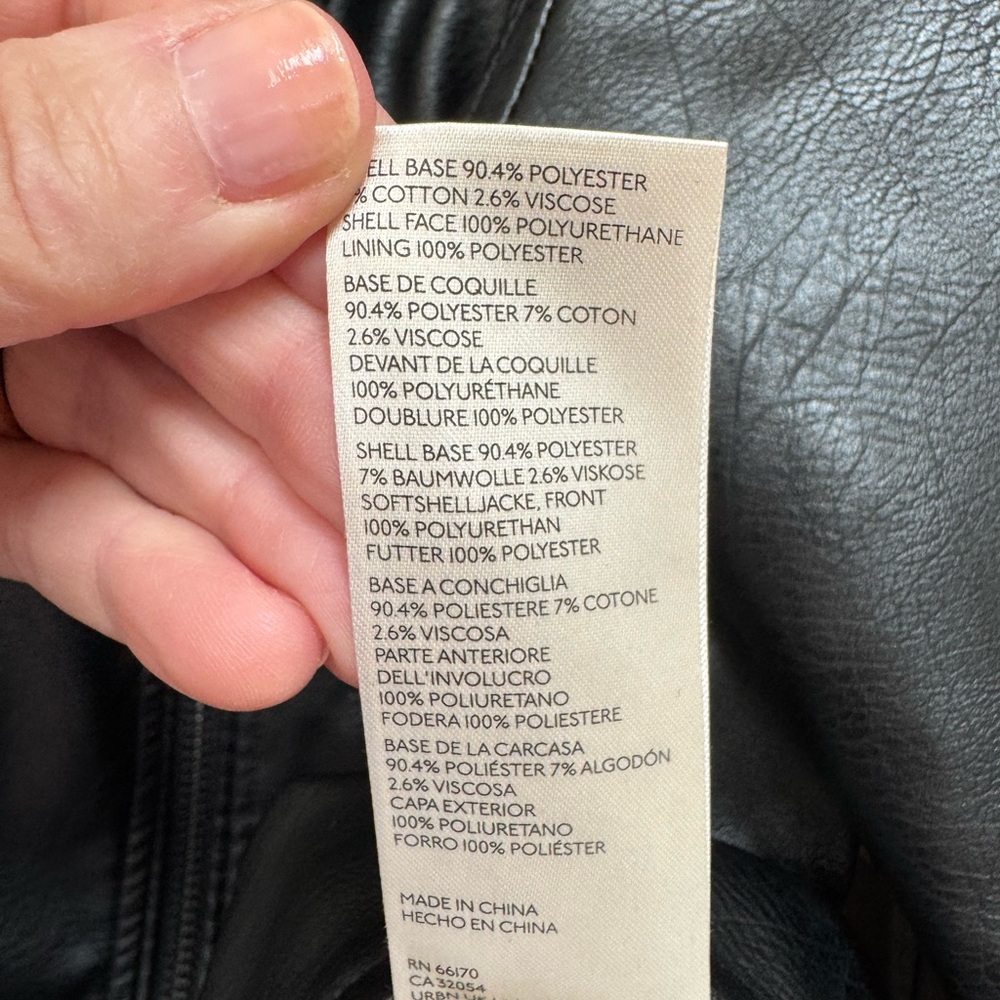 Women's Black Leather Jacket - Picture 4 of 5